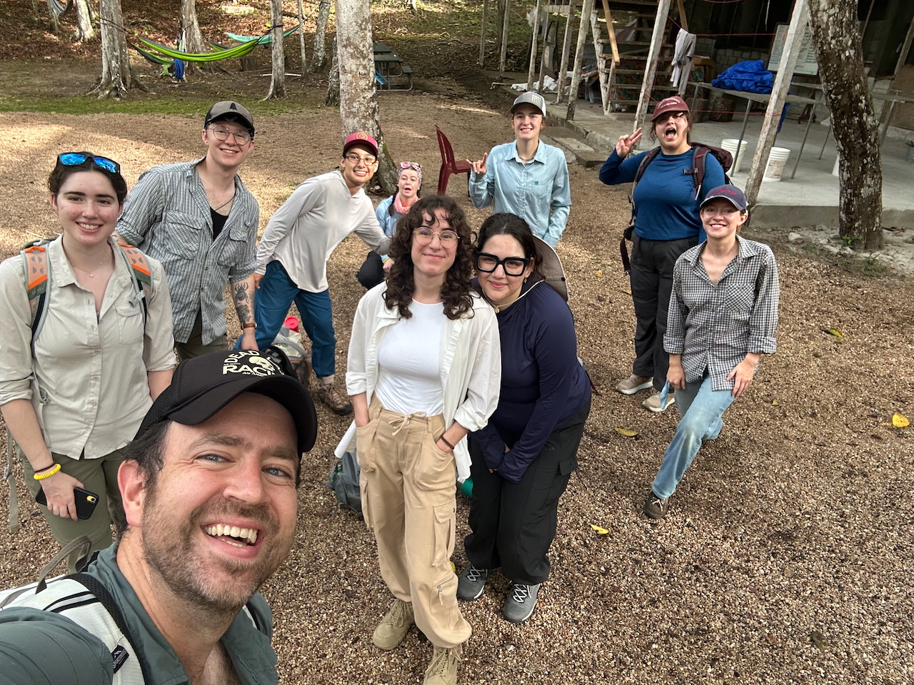 Field school students pose for picture