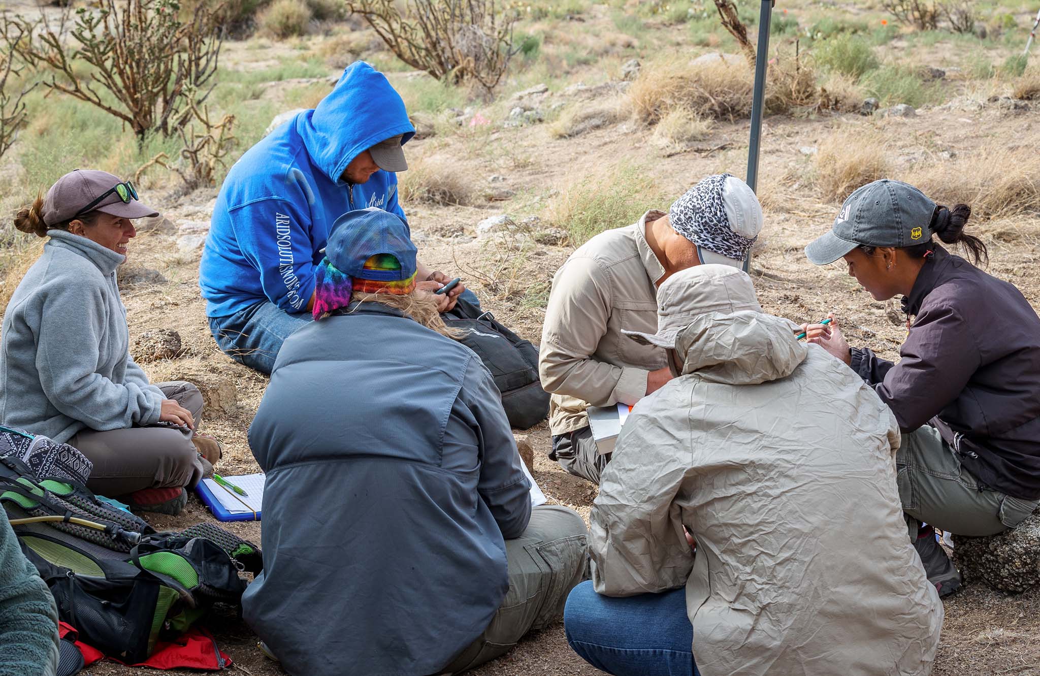 Group of students writing journals